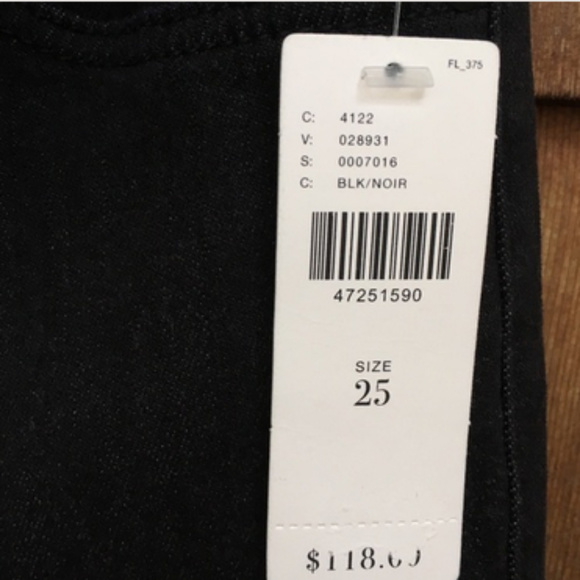 Pilcro High-Rise Ankle Denim Leggings Black 25 - Picture 3 of 7